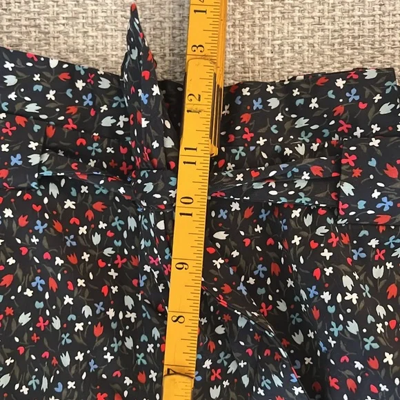 ZARA BASiC Floral Paperbag Belted Ankle Pants - Picture 7 of 10